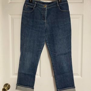 ST. JOHN YELLOW TAG CUFFED JEANS SIZE 6